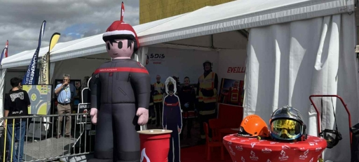 Stand des pompiers  la Foire de Chlons