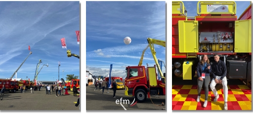 Dmonstration et rencontres au Congrs des Pompiers