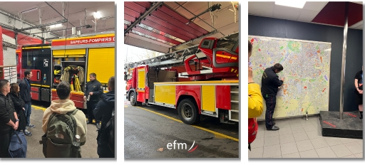 Visite de la caserne de pompiers de Lille Littré