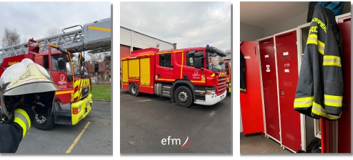 Photos chez les pompiers pendant le stage